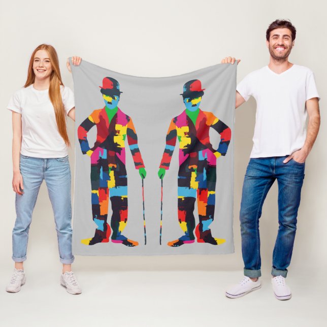 Bunte Evolution der Vintage-Komödie Fleecedecke (Beispiel)