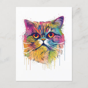 Bunte Exotic-Shorthair-Katze Postkarte