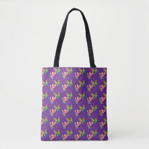 Bunte Fantasie Kolibri-Garten-Tasche