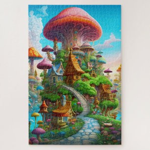 Bunte Fantasy Magie Surrealer Land Puzzle