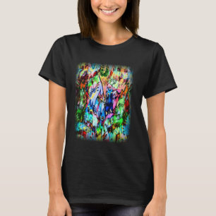 Bunte Farbige Katzen T-Shirt
