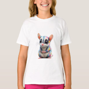 Bunte Farbklecks-Sugar-Glider-Kinder T-Shirt