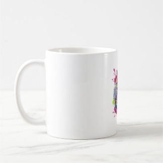 Bunte Faultier Süße Tier Kunst Lustig Grafik T-Shi Kaffeetasse