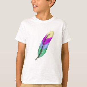 Bunte Feder T-Shirt