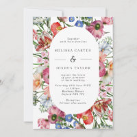 Bunte, feine Wasserblumen Pille Rahmen Hochzeit