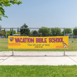 Bunte Ferienbibelschule Kirchenbanner Banner