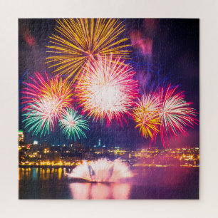 Bunte Feuerwerke Puzzle