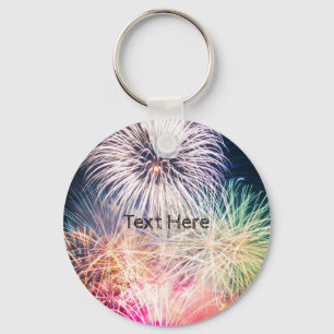 Bunte Feuerwerke Schlüsselanhänger