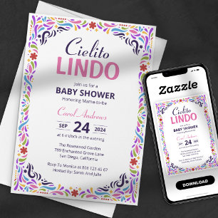 Bunte Fiesta Cielito Lindo Mexikanische Babyparty Einladung