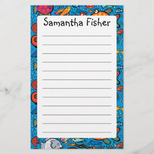 Bunte Fisch-Freunde Briefpapier