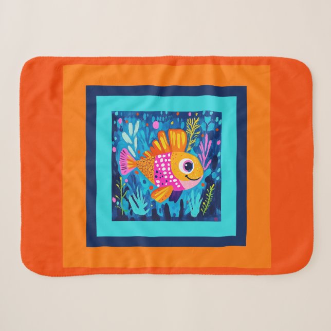 Bunte Fische für Kinder Sherpadecke (Vorderseite (Horizontal))