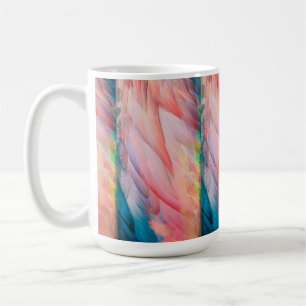 Bunte Flamingo Feathers Kaffeetasse