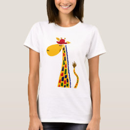 Bunte flippige Giraffen-Kunst T-Shirt