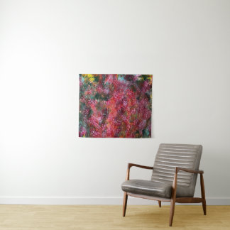 Bunte Florale Abstrakte Malerei Wandteppich