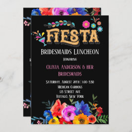 Bunte Florals Fiesta Bridesmaids Luncheon Einladung