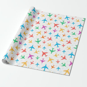 Bunte Flugzeuge Geschenkpapier