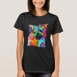 Bunte Form des Mops-Hundes in Spiegeln Porträt Car T-Shirt