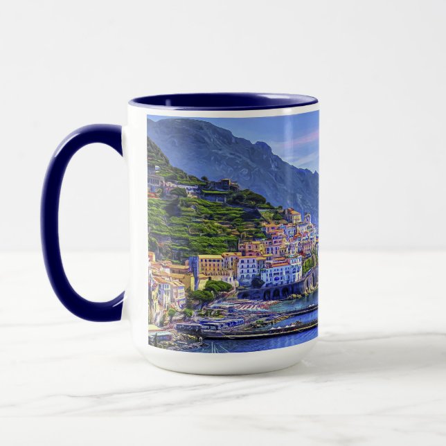 Bunte Foto-Kunst Amalfis Italien Europa Tasse (Links)