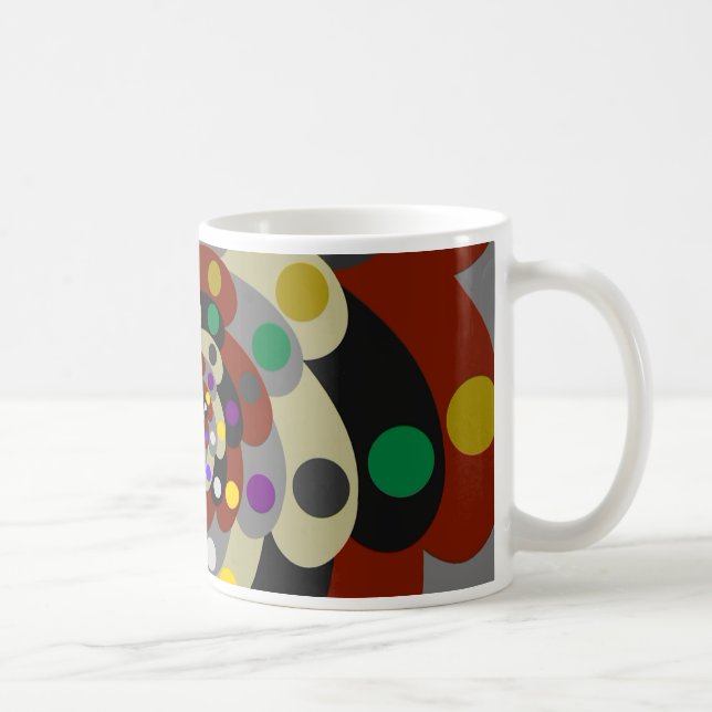 Bunte Fraktal-Art Tasse (Rechts)