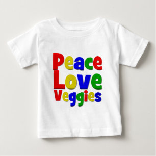 Bunte FriedensLiebeVeggies Baby T-shirt
