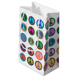 Bunte Friedenssymbole Kleine Geschenktüte
