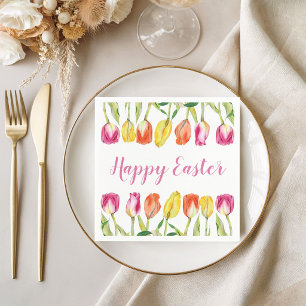Bunte Frohe Ostern Florale Tulpe Serviette