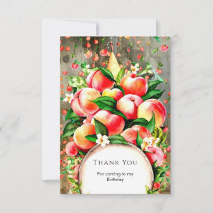 Bunte Frucht Pfirsich Geburtstag Dankeskarte
