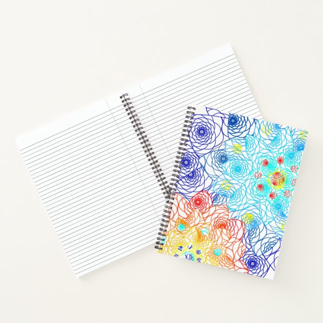 Bunte Frühlingsblumen Notizbuch (Innenseite)