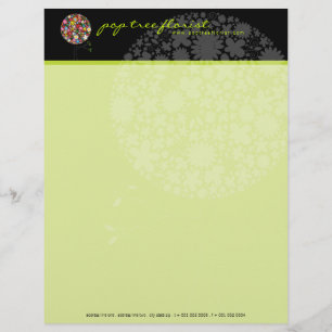 Bunte Frühlingsblumen Pop Baum Whimsical & Chic Briefbogen