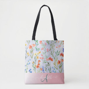 Bunte Frühlingswiesen-Blumenwiese Monogramm