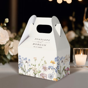 Bunte Frühlingswiesen-Gartenhochzeit mit Wildblume Geschenkschachtel