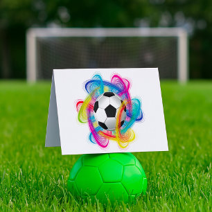 Bunte Fußball-Notizkarten Karte
