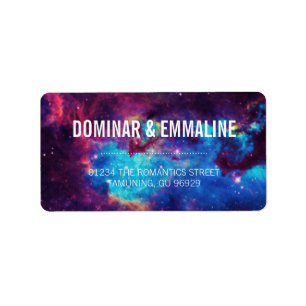 Bunte Galaxie-Hochzeits-Adressen-Etiketten Adressaufkleber