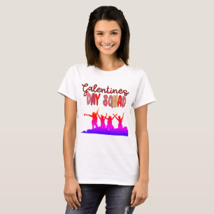 Bunte Galentine's Day Squad Silhouette Damen T-Shirt
