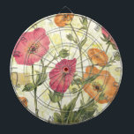 Bunte Gänseblümchen Dartscheibe<br><div class="desc">© Sue Schlabach/wildes Apple.  Ein Bild,  das Gänseblümchen der verschiedenen Farben kennzeichnet. Der weg weiße Hintergrund des Bildes kennzeichnet Silhouetten der kleineren Blumen.</div>
