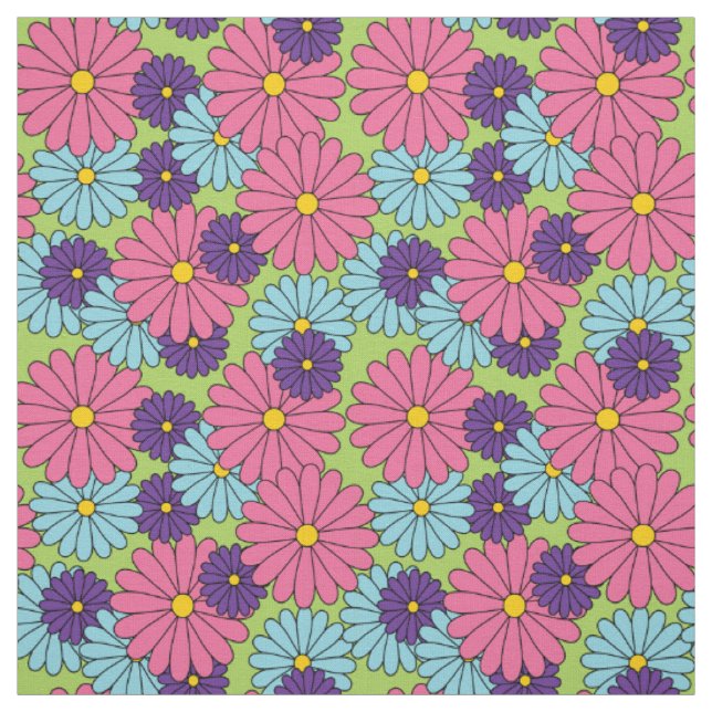 Bunte Gänseblümchen Stoff (Muster)