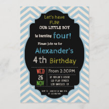 BUNTE GEBURTSTAGS-EINLADUNG FÜR JUNGEN IN