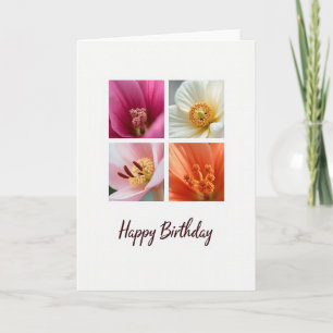 Bunte Geburtstagskarte mit Blumenmotiv Karte