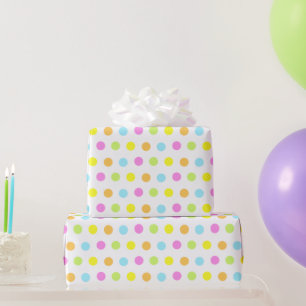 Bunte Geburtstagskonfetti in Pastellfarben Geschenkpapier