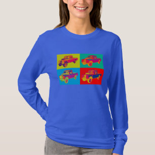 Bunte Geländewagen-Lieferwagen-LKW-Pop-Kunst 1971 T-Shirt