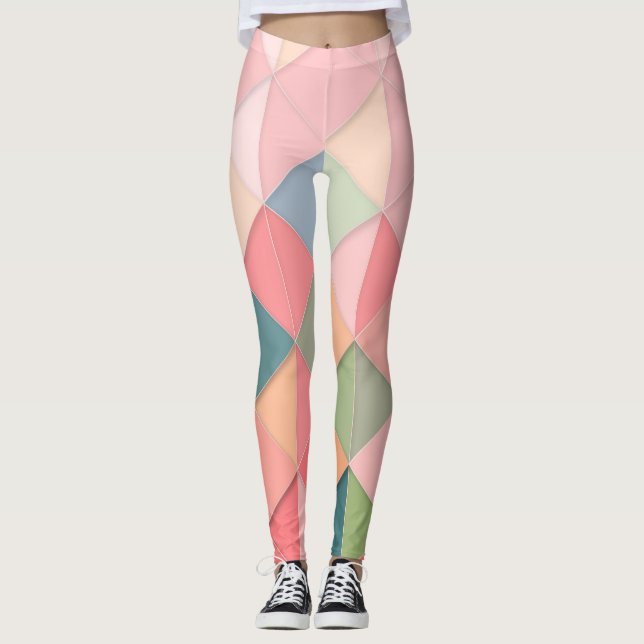 bunte Geometrie der Leggings (Vorderseite)
