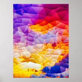 Bunte geometrische abstrakte Wandkunst Poster