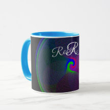 Bunte geometrische Kaffeetasse mit verschmolzenem