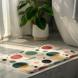 Bunte geometrische Muster aus der Mitte des Jahrhu Badematte