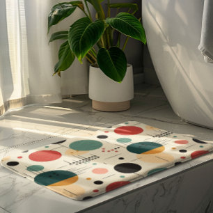 Bunte geometrische Muster aus der Mitte des Jahrhu Badematte