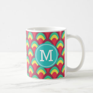 Bunte geometrische personifizieren Namensmonogramm Tasse