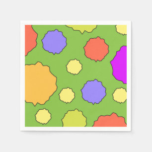 Bunte geometrische Retro-Funky-Kreis-Servietten Serviette