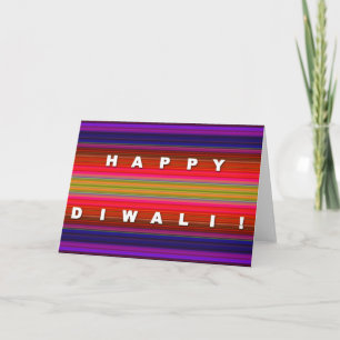 Bunte gestreifte Diwali Karte