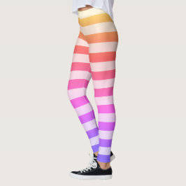 Bunte gestreiftes Muster-Leggings Leggings