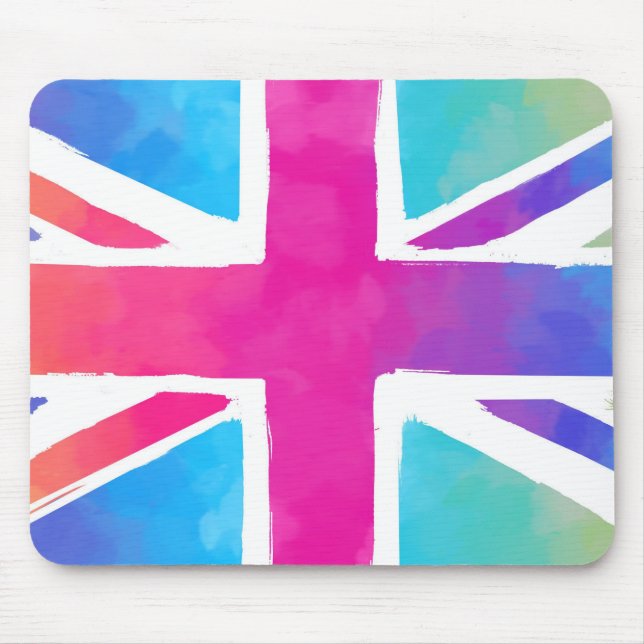 Bunte Gewerkschafts-Jack-Flagge Mousepad (Vorne)
